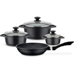 Set casseroles et po�les - gsw - gourmet granit - fonte alu - antiadh�sif multicouche - induction
