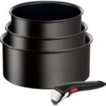 Set de casseroles - tefal - ingenio l7639343 - acier inoxydable - 3 diamtres - poigne amovible
