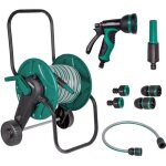 Set chariot d�vidoir avec tuyau de 20 m�tres - 1 pistolets darrosage 2 buse d?arrosage raccords de tuyaux ...