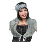 Set de charleston gris peluche - widmann - accessoire pour d�guisement charleston - adulte