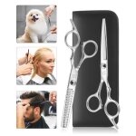 Set de ciseaux de coiffeur professionnel salon de coiffure amincissant acier inoxydable 2pc Set de ciseaux de coiffeur professionnel salon de coiffure amincissant acier inoxydable 2pc