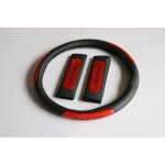 Set couvre volant racing rouge + protections epaules - otokit