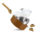 Set culinaire multi - usage noisette 28cm en aluminium recycle