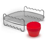 Set daccessoires de cuisson pour philips airfryer - grille double niveau moules à muffin - philips - ... Set daccessoires de cuisson pour philips airfryer - grille double niveau moules à muffin - philips - ...