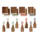 Set daccessoires pour raclette - livoo - men427 - en acacia - 8 spatules - 8 planchettes