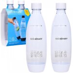 Set de deux bouteilles sodastream fuse 1l - transparent et blanc - compatible lave - vaisselle