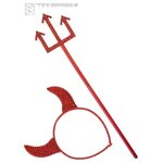 Set diablesse adulte horreur - widmann - accessoires de dguisement - rouge - strass