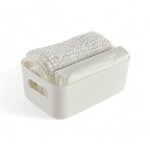 Set de douche - today - utility - panier tapis rideau - white