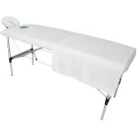 Set de drap + drap - housse complet pour table de massage - flanelle - blanc - vivezen Set de drap + drap - housse complet pour table de massage - flanelle - blanc - vivezen
