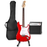 Set de guitare lectrique max gigkit avec support - rouge