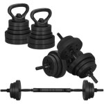 Set dhaltères - springos - 20 kg - haltères ajustables - kettlebell transformable - lot de 2 pièces Set dhaltères - springos - 20 kg - haltères ajustables - kettlebell transformable - lot de 2 pièces