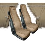 Set int�rieur rideau avec housses en microfibre beige 11 pi�ces