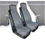Rideaux et housses en microfibre gris pour camion - htc equipement - universel et lavable - 11 pi�ces ...