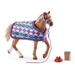 Set de jouets schleich 5 pices avec figurine cheval pur - sang anglais avec couverture - jouet cheval ...