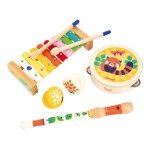 Set musical gioia - 4 instruments de musique enfant - jouets dimitation et dveil musical - jeu en bois ...