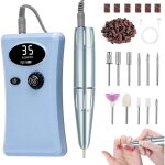 Set de nail art - zgeer - lime  ongle lectrique - rechargeable - 35000 tr / min - accessoires inclus ...