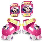 Set patins  roulettes + protections disney minnie - fille - taille ajustable - rose