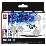 Set de peinture - marabu - underwater - 9 pi�ces - marqueur permanent - id�al pour verre et porcelaine ...