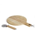 Set � pizza - livoo - mes138 - 40 x 30 x 15 cm - 1 roulette � pizza - en bois d?h�v�a