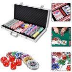 Set de poker yrhome - 500 jetons - bo�te cadeau en aluminium - texas holdem blackjack roulette