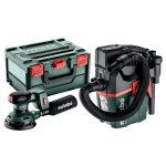 Set ponceuse excentrique 18v sxa 18 ltx 125 bl & aspirateur as 18 l pc compact - metabo 691199000