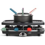 Set  raclette grill et fondue + 8 poelons + 6 fourchettes - pour 8 personnes doc233