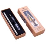 Set rafraichisseur de vin de 3 pièces - inox verre et plastique - boîte cadeau Set rafraichisseur de vin de 3 pièces - inox verre et plastique - boîte cadeau