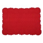Set de table morph�e coton matelass� rouge 30x50 cm