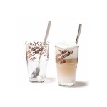 Set de verres - leonardo - solo latte macchiato - 4 pices - verre  pied - argent