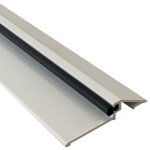 Seuil de porte pmr - homewell - laqu� blanc - aluminium - 195m - joint caoutchouc