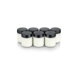 Pots de yaourt - severin - lot de 7 - verre 150 ml - couvercle noir - sans bpa Pots de yaourt - severin - lot de 7 - verre 150 ml - couvercle noir - sans bpa