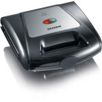 Severin - gaufrier croque - monsieur et panini - 1000w - noir / chrome - 2968