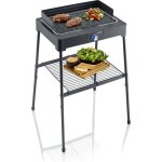 Severin pg8563 barbecue sur pieds �lectrique - 2200w - gril en fonte daluminium - bac � eau r�ducteur ...