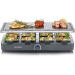 Severin raclette gril 8 personnes avec pierre de cuisson naturelle thermostat rglable surface de cuisson ...