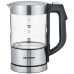 Severin wk 3458 bouilloire sans fil sans bpa acier inoxydable noir contenance: 0. 5 l
