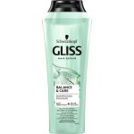 Shampooing gliss schwarzkopf cuir chevelu sec / cheveux fragiliss balance & care 250ml
