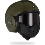 Shark casque moto jet street drak - vert kaki