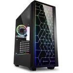 Botier pc gamer - sharkoon - lit 100 - midi atx - clairage rgb - ventilateur arrire