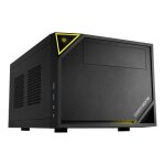 Tour pc sharkoon shark zone c10 - mini itx - noir et jaune - usb et audio - sans alimentation