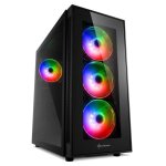 Botier pc - sharkoon - tg5 pro rgb - noir - midi tower - 3 ventilateurs 120 mm