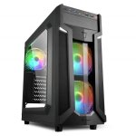 Bo�tier pc gamer - sharkoon - vg6 - w - rgb - 3 ventilateurs led 120 mm - design compact