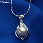 Sharphy bijoux colier femme zircon perle plaqu� pendentif femmes gros colliers