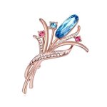 Sharphy broche femme cristal autrichien haut de gamme mode r�tro �l�gant fleurs temp�rament bijoux femme ...