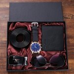 Sharphy�coffret�cadeau�montre�homme + lunettes de soleil hommes + briquet + portefeuille + ceinture - ...