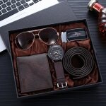 Sharphy coffret cadeau montre homme + lunettes de soleil hommes + briquet + portefeuille + ceinture - ...