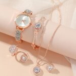 Sharphy coffret montre femme + bracelets + bagues + boucles doreilles + colliers - bijoux diamants mode ...