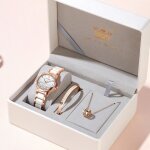 Sharphy coffret montre femme + bracelet + collier ? m�canique automatique �tanche diamant mode cadeaux ...