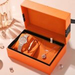 Sharphy coffret montre femme + collier + bracelets ? cadran toil complet luxe mode avanc or rose