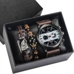 Sharphy coffret montre homme + bracelets ? mode tigre bracelet perlé chronographe bracelet en cuir marron ... Sharphy coffret montre homme + bracelets ? mode tigre bracelet perlé chronographe bracelet en cuir marron ...
