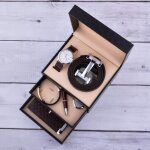 Sharphy coffret montre homme + ceinture + bracelets + stylos + porte - cl�s + portefeuilles - bo�te cadeau ...